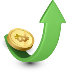 nakamoto invest arrow with coin